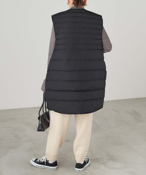 Chaco closet（チャコ クローゼット）の「2WAYリバーシブル キルティングロングダウンベスト（ダウンベスト・レディース・ブラック/ベージュ/グレー・FREE）」の11枚目の写真