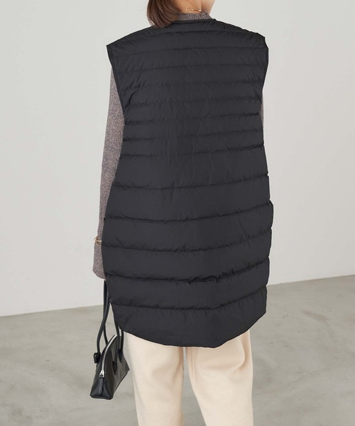 Chaco closet（チャコ クローゼット）の「2WAYリバーシブル キルティングロングダウンベスト（ダウンベスト・レディース・ブラック/ベージュ/グレー・FREE）」の9枚目の写真