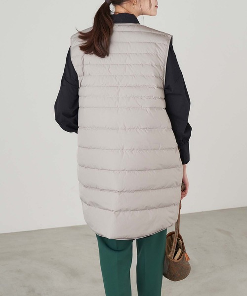 Chaco closet（チャコ クローゼット）の「2WAYリバーシブル キルティングロングダウンベスト（ダウンベスト・レディース・ブラック/ベージュ/グレー・FREE）」の12枚目の写真
