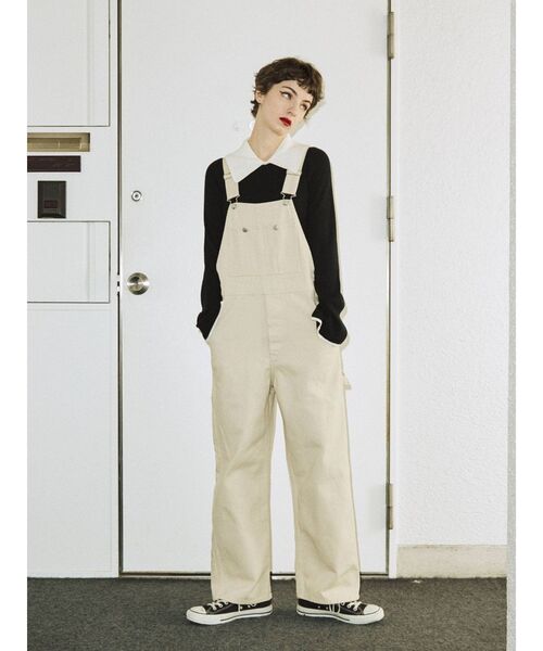 jouetie（ジュエティ）の「ペインターオーバーオール（サロペット/オーバーオール・レディース・ブラック/ピンク/ブルー/アイボリー・MEDIUM）」の2枚目の写真
