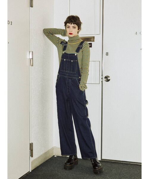 jouetie（ジュエティ）の「ペインターオーバーオール（サロペット/オーバーオール・レディース・ブラック/ピンク/ブルー/アイボリー・MEDIUM）」の5枚目の写真