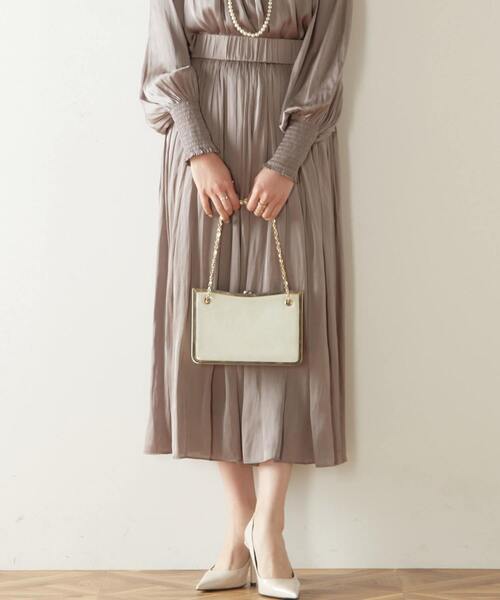 Tiara（ティアラ）の「ヴィンテージサテンスカート（スカート・レディース・グレー/アイボリー/ピンク系その他/シャーベット/ホワイト・FREE）」の3枚目の写真