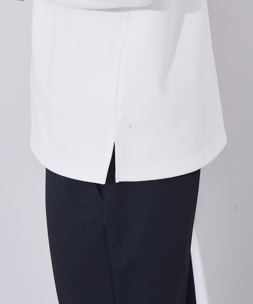 ABAHOUSE GRAY（アバハウスグレイ）の「【両面起毛】ポンチ モックネック 長袖 Tシャツ（Tシャツ/カットソー・メンズ・ホワイト/ライトブルー/グレイッシュベージュ/チャコールグレー・46/48）」の13枚目の写真