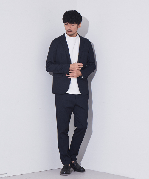 ABAHOUSE GRAY（アバハウスグレイ）の「【両面起毛】ポンチ モックネック 長袖 Tシャツ（Tシャツ/カットソー・メンズ・ホワイト/ライトブルー/グレイッシュベージュ/チャコールグレー・46/48）」の11枚目の写真