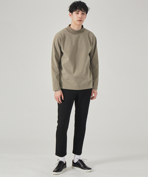 ABAHOUSE GRAY（アバハウスグレイ）の「【両面起毛】ポンチ モックネック 長袖 Tシャツ（Tシャツ/カットソー・メンズ・ホワイト/ライトブルー/グレイッシュベージュ/チャコールグレー・46/48）」の20枚目の写真