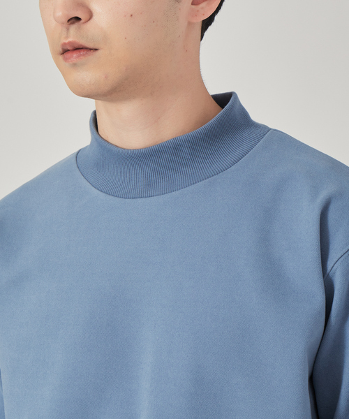 ABAHOUSE GRAY（アバハウスグレイ）の「【両面起毛】ポンチ モックネック 長袖 Tシャツ（Tシャツ/カットソー・メンズ・ホワイト/ライトブルー/グレイッシュベージュ/チャコールグレー・46/48）」の21枚目の写真