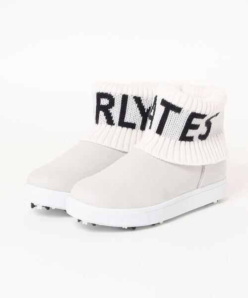 PEARLY GATES】ヌバック×リブニット ショートブーツ (LADIES)