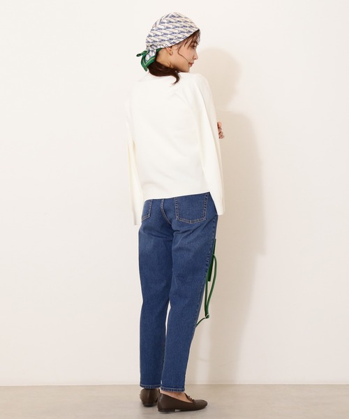 NATURAL BEAUTY BASIC（ナチュラルビューティーベーシック）の「スプリングベーシックニット（カーディガン/ボレロ・レディース・オフホワイト/グリーン/ネイビー/ピンク・MEDIUM）」の18枚目の写真