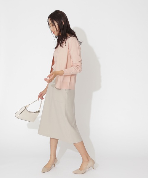 NATURAL BEAUTY BASIC（ナチュラルビューティーベーシック）の「スプリングベーシックニット（カーディガン/ボレロ・レディース・オフホワイト/グリーン/ネイビー/ピンク・MEDIUM）」の10枚目の写真