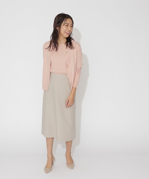 NATURAL BEAUTY BASIC（ナチュラルビューティーベーシック）の「スプリングベーシックニット（カーディガン/ボレロ・レディース・オフホワイト/グリーン/ネイビー/ピンク・MEDIUM）」の17枚目の写真