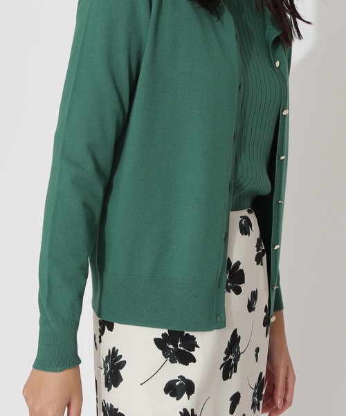 NATURAL BEAUTY BASIC（ナチュラルビューティーベーシック）の「スプリングベーシックニット（カーディガン/ボレロ・レディース・オフホワイト/グリーン/ネイビー/ピンク・MEDIUM）」の14枚目の写真