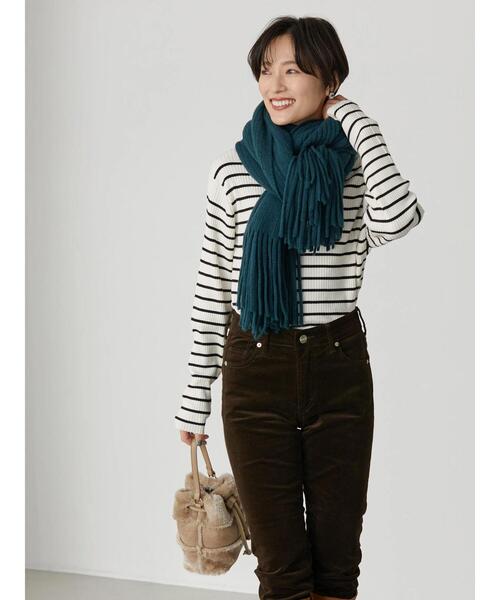 AMERICAN HOLIC(アメリカンホリック)の「ミニハイネックリブニットプルオーバー(ニット/セーター・レディース・ブラック/アイボリー/その他7・M/S/L)」の6枚目の写真