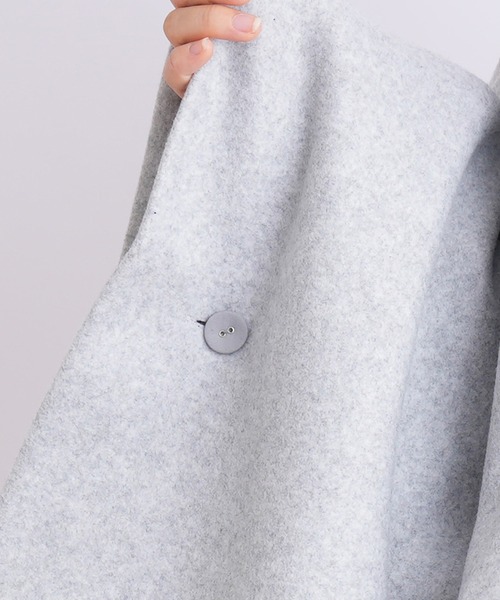 utatane（ウタタネ）の「和装コート ポンチョ ニコアンティーク（ポンチョ・レディース・グレー・FREE）」の4枚目の写真