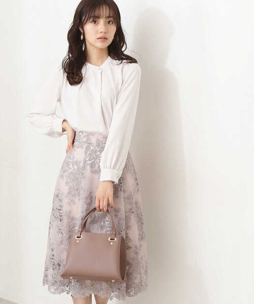 PROPORTION BODY DRESSING（プロポーションボディドレッシング）の「配色ケミカルフレアスカート / 1212120105（スカート・レディース・ブルー/ピンク/ベージュ・SMALL/MEDIUM/X-SMALL）」の12枚目の写真