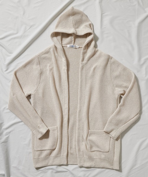 UNION STATION（ユニオンステーション）の「/ウォッシャブル/ボタンレス/パーカーカーディガン（ニット/セーター・メンズ・キナリ/ブラック系その他/ネイビー・M/LL/L）」の9枚目の写真