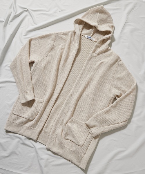 UNION STATION（ユニオンステーション）の「/ウォッシャブル/ボタンレス/パーカーカーディガン（ニット/セーター・メンズ・キナリ/ブラック系その他/ネイビー・M/LL/L）」の6枚目の写真