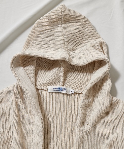 UNION STATION（ユニオンステーション）の「/ウォッシャブル/ボタンレス/パーカーカーディガン（ニット/セーター・メンズ・キナリ/ブラック系その他/ネイビー・M/LL/L）」の12枚目の写真