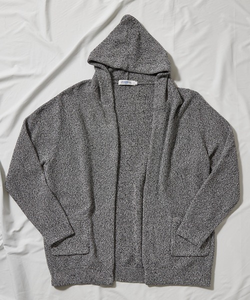 UNION STATION（ユニオンステーション）の「/ウォッシャブル/ボタンレス/パーカーカーディガン（ニット/セーター・メンズ・キナリ/ブラック系その他/ネイビー・M/LL/L）」の16枚目の写真