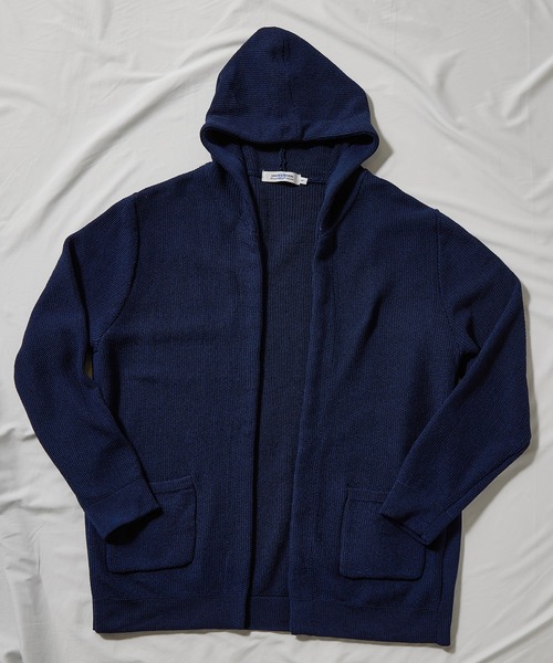 UNION STATION（ユニオンステーション）の「/ウォッシャブル/ボタンレス/パーカーカーディガン（ニット/セーター・メンズ・キナリ/ブラック系その他/ネイビー・M/LL/L）」の18枚目の写真