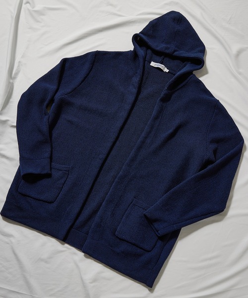UNION STATION（ユニオンステーション）の「/ウォッシャブル/ボタンレス/パーカーカーディガン（ニット/セーター・メンズ・キナリ/ブラック系その他/ネイビー・M/LL/L）」の8枚目の写真