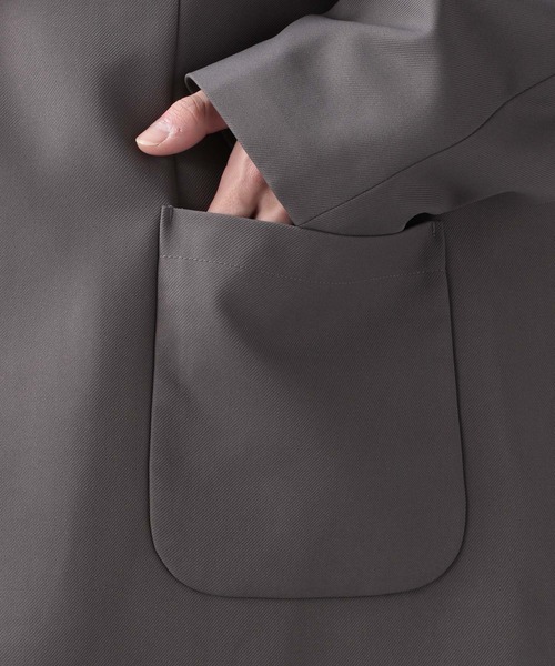 RAGEBLUE（レイジブルー）の「PEツイル/ノーカラーテーラードジャケット＜セットアップ着用可能＞/260525（ノーカラージャケット・メンズ・ライトブルー/ブラック/グレー・MEDIUM/LARGE）」の5枚目の写真