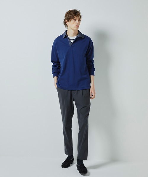 【極美品】ESTNATION ニットラガーシャツ ネイビー M！ ESTNATION（エストネーション）の「ESTNATION / ニットラガー