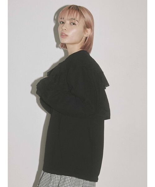 merry jenny（メリージェニー）の「【WEB限定】フリルボリュームスリーブボレロ（その他トップス・レディース・アイボリー/ブラック・FREE）」の11枚目の写真