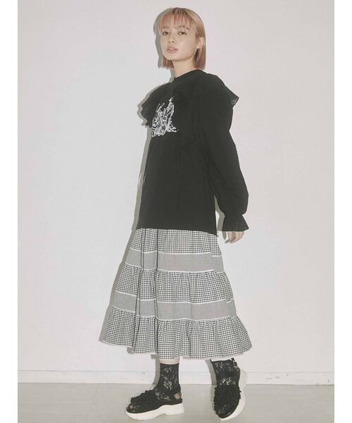 merry jenny（メリージェニー）の「【WEB限定】フリルボリュームスリーブボレロ（その他トップス・レディース・アイボリー/ブラック・FREE）」の17枚目の写真