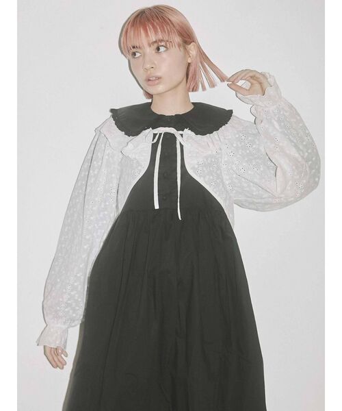 merry jenny（メリージェニー）の「【WEB限定】フリルボリュームスリーブボレロ（その他トップス・レディース・アイボリー/ブラック・FREE）」の18枚目の写真