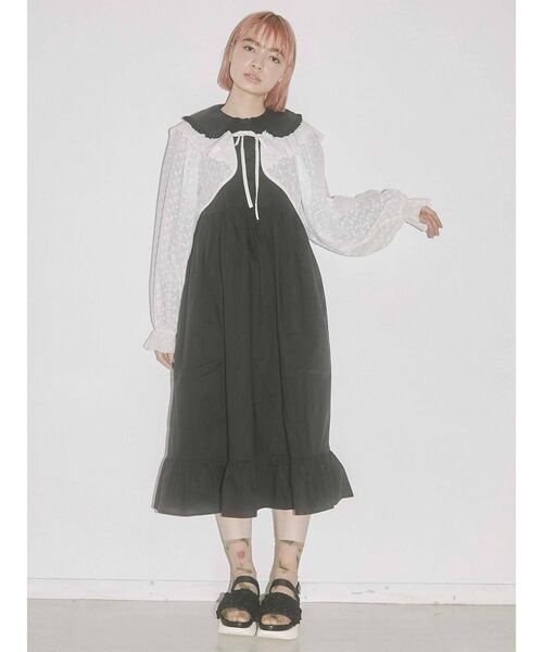 merry jenny（メリージェニー）の「【WEB限定】フリルボリュームスリーブボレロ（その他トップス・レディース・アイボリー/ブラック・FREE）」の21枚目の写真