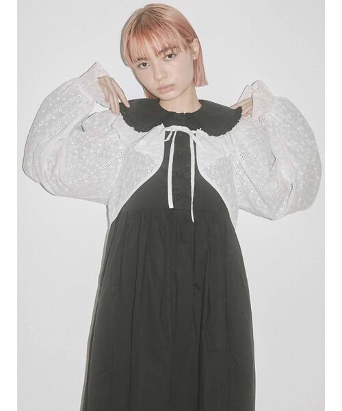 merry jenny（メリージェニー）の「【WEB限定】フリルボリュームスリーブボレロ（その他トップス・レディース・アイボリー/ブラック・FREE）」の22枚目の写真