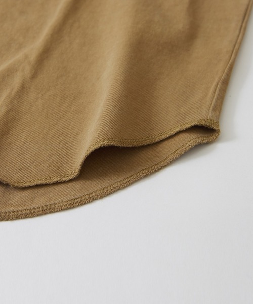 CUBE SUGAR（キューブシュガー）の「カットソーピグメント切替カレッジロゴプリントロンT（Tシャツ/カットソー・レディース・チャコールグレー/マスタード/ネイビー/ピンク・M）」の16枚目の写真