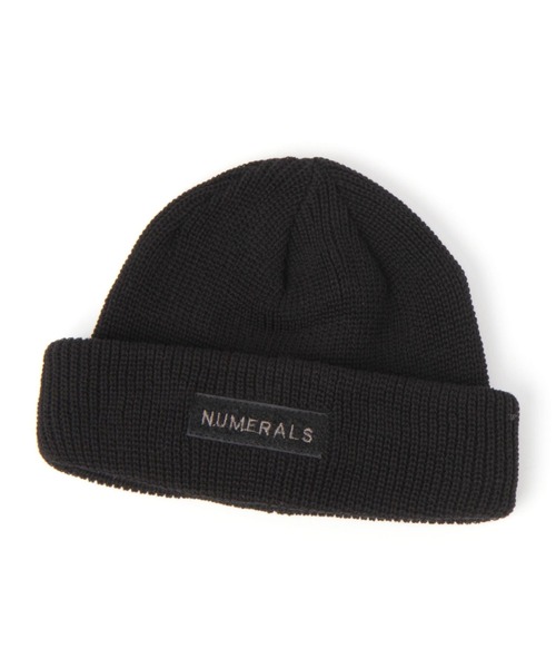 NUMERALS（ヌメラルズ）の「[NUMERALS]コットンニットワッチ（ニットキャップ/ビーニー・メンズ・ブラック/ベージュ・FREE）」の2枚目の写真