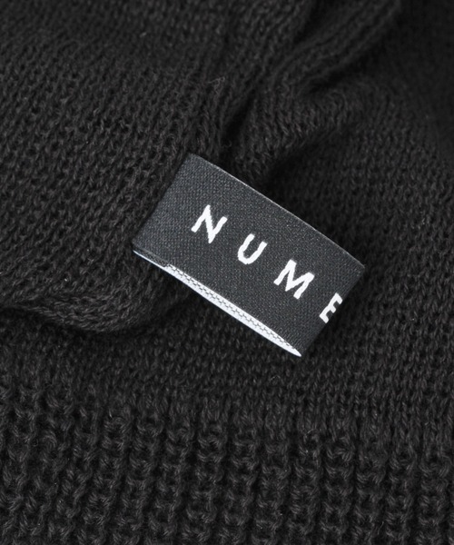 NUMERALS（ヌメラルズ）の「[NUMERALS]コットンニットワッチ（ニットキャップ/ビーニー・メンズ・ブラック/ベージュ・FREE）」の7枚目の写真