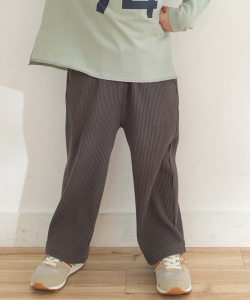 URBAN RESEARCH DOORS(アーバンリサーチドアーズ)の「テレコリブパンツ(KIDS)(その他パンツ・キッズ・チャコールグレー/ベージュ系その他・120/105/150/135)」の2枚目の写真