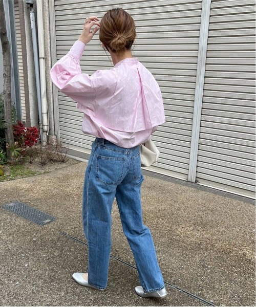 Bonjour Sagan(ボンジュールサガン)の「ブロードケープシャツ(シャツ/ブラウス・レディース・ブラック/オフホワイト/ピンク/ライトブルー/ベージュ/グレー・FREE)」の18枚目の写真