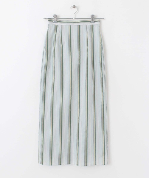 URBAN RESEARCH（アーバンリサーチ）の「カラーストライプIラインスカート（スカート・レディース・イエロー/グリーン・36/38）」の2枚目の写真