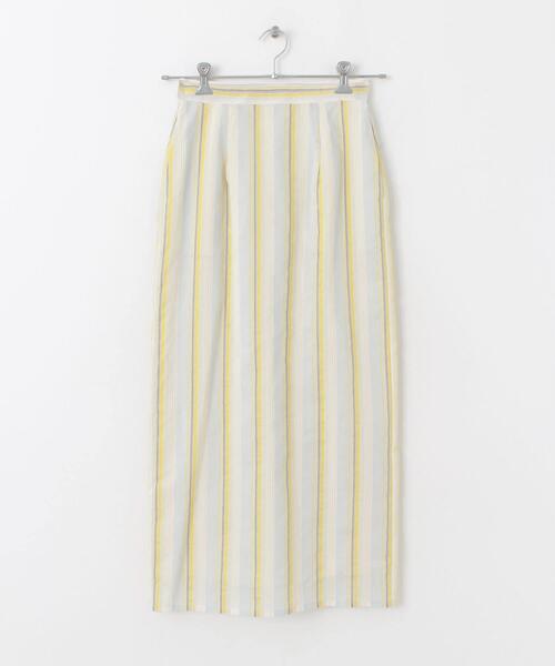 URBAN RESEARCH（アーバンリサーチ）の「カラーストライプIラインスカート（スカート・レディース・イエロー/グリーン・36/38）」の3枚目の写真
