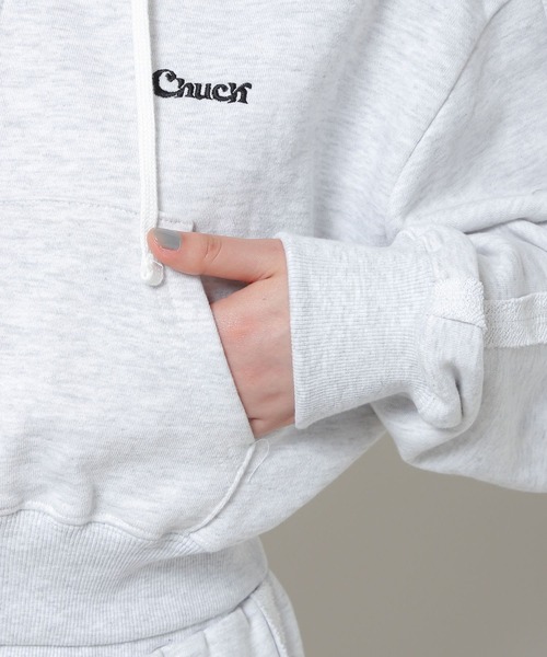 CHUCK（チャック）の「CHUCK／ステッチショートZIP  2277029（パーカー・レディース・ライトグレー・FREE）」の11枚目の写真