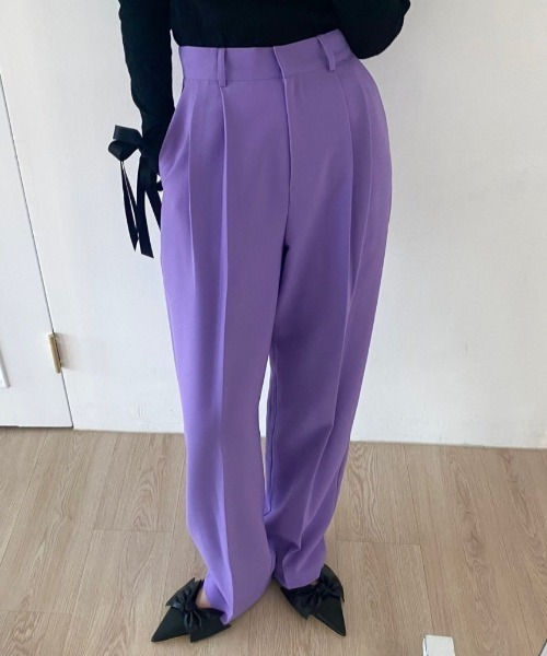 MANGROVE(マングローブ)の「S/S ビビットカラースラックスパンツ(スラックス・レディース・パープル/ブラック/ピンク・MEDIUM/LARGE)」の3枚目の写真