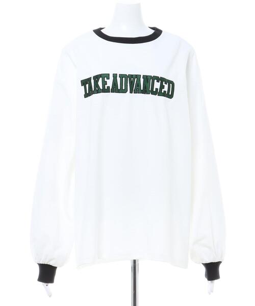 INGNI(イング)の「リンガーロングTシャツ(Tシャツ/カットソー・レディース・ホワイト×ブラック/オートミール/ブルー系2/ベージュ系3・M)」の5枚目の写真