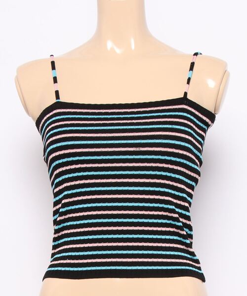 STYLEBLOCK（スタイルブロック）の「ボーダー柄キャミソール（キャミソール・レディース・イエロー/ブラック/ホワイト/ピンク/グリーン/ブルー・FREE）」の14枚目の写真