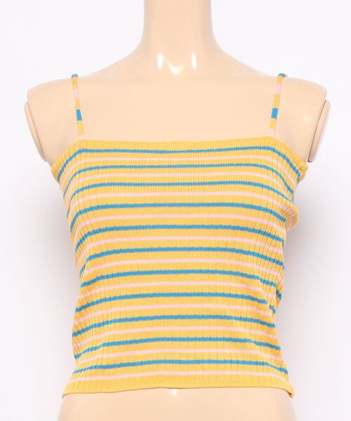 STYLEBLOCK（スタイルブロック）の「ボーダー柄キャミソール（キャミソール・レディース・イエロー/ブラック/ホワイト/ピンク/グリーン/ブルー・FREE）」の11枚目の写真
