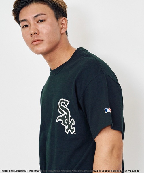 BACK TO THE FIELD(バック トゥー ザ フィールド)の「【MLB】ワンポイントロゴTシャツ(Tシャツ/カットソー・メンズ・ホワイト/ブラック/ホワイト系/ブラック系・MEDIUM/LARGE)」の9枚目の写真