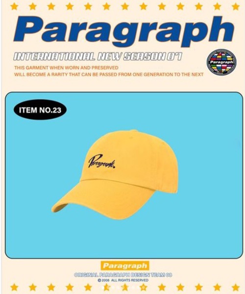 Paragraph（パラグラフ）の「【Paragraph/パラグラフ】ベースボールカラーCAP/№23/22SS（キャップ・メンズ・ブラック/ベージュ/ブルー/ネイビー/イエロー/レッド/オレンジ・ﾌﾘ-）」の9枚目の写真