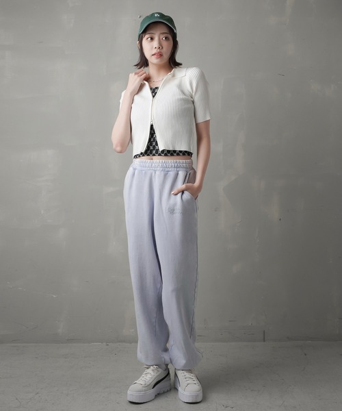 SPINNS（スピンズ）の「ジップアップショート丈カーディガン（カーディガン/ボレロ・レディース・ホワイト/ブラック/サックスブルー/ピンク/グリーン/ブルー・ONESIZE）」の15枚目の写真