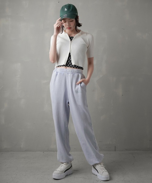 SPINNS（スピンズ）の「ジップアップショート丈カーディガン（カーディガン/ボレロ・レディース・ホワイト/ブラック/サックスブルー/ピンク/グリーン/ブルー・ONESIZE）」の18枚目の写真