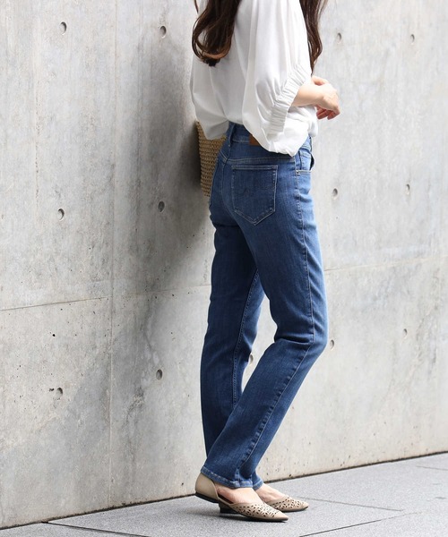 Right-on（ライトオン）の「【Sweet Camel】コンフォートストレッチストレートパンツ（デニムパンツ・レディース・ダークインディゴブルー・XXS/M/L/XL/S/XS）」の6枚目の写真
