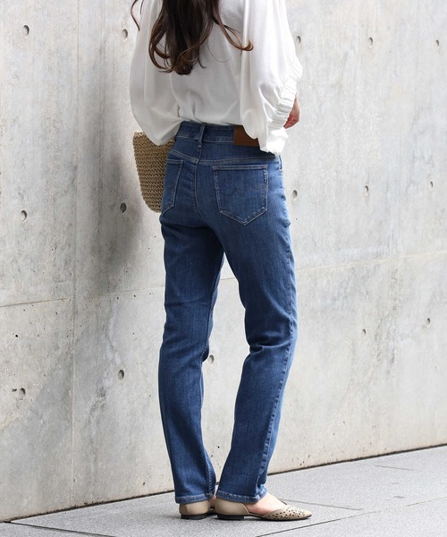Right-on（ライトオン）の「【Sweet Camel】コンフォートストレッチストレートパンツ（デニムパンツ・レディース・ダークインディゴブルー・XXS/M/L/XL/S/XS）」の7枚目の写真