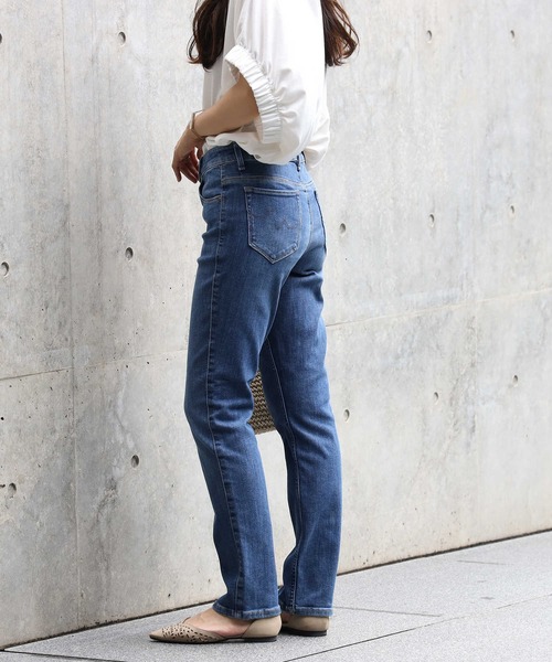 Right-on（ライトオン）の「【Sweet Camel】コンフォートストレッチストレートパンツ（デニムパンツ・レディース・ダークインディゴブルー・XXS/M/L/XL/S/XS）」の8枚目の写真